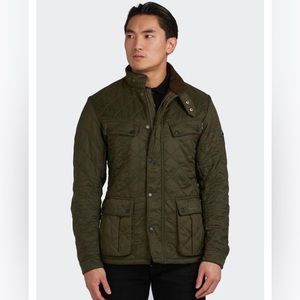 Barbour Mens Green International Ariel Polarquilt Olive